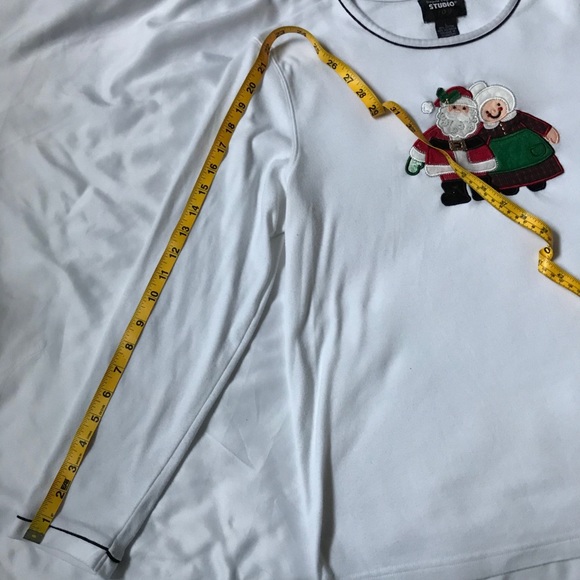 Designers Originals Studio Joy White Christmas Long Sleeves T-shirt Size Large - Picture 5 of 8